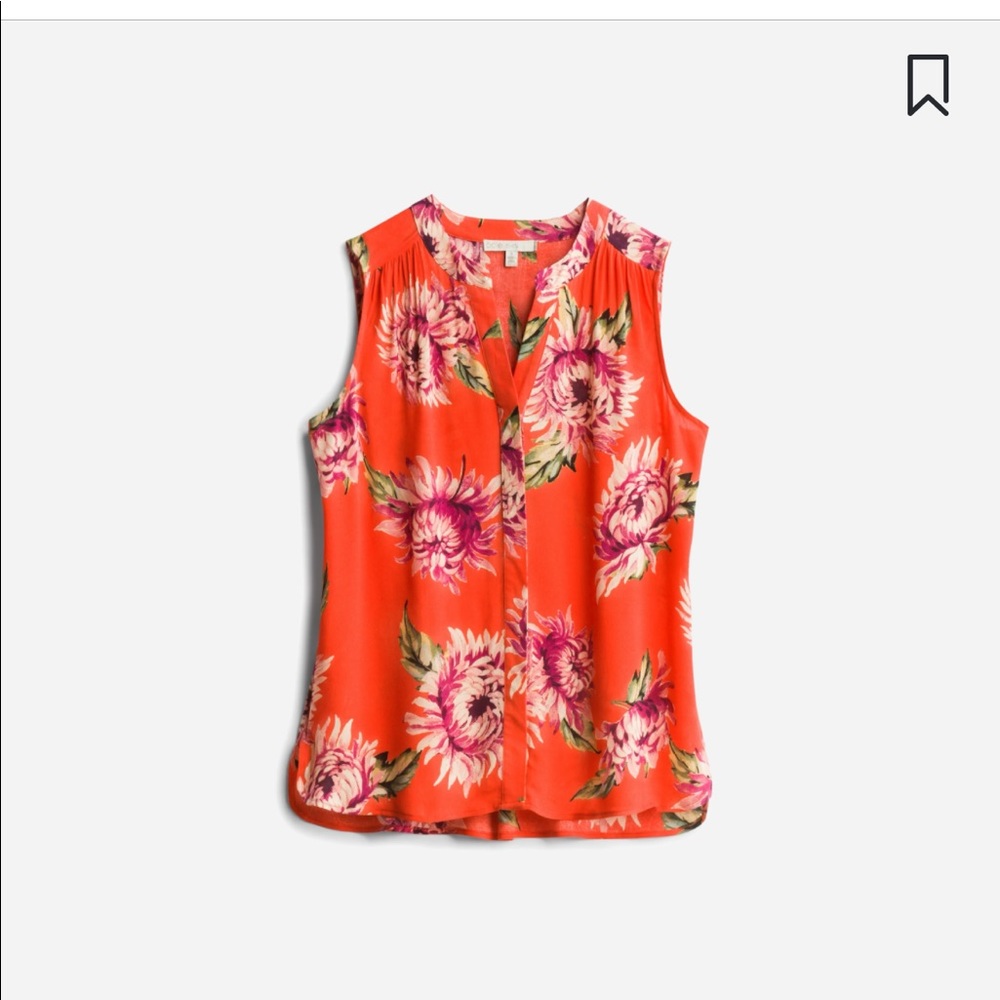 Pale sky orange blouse nwt M